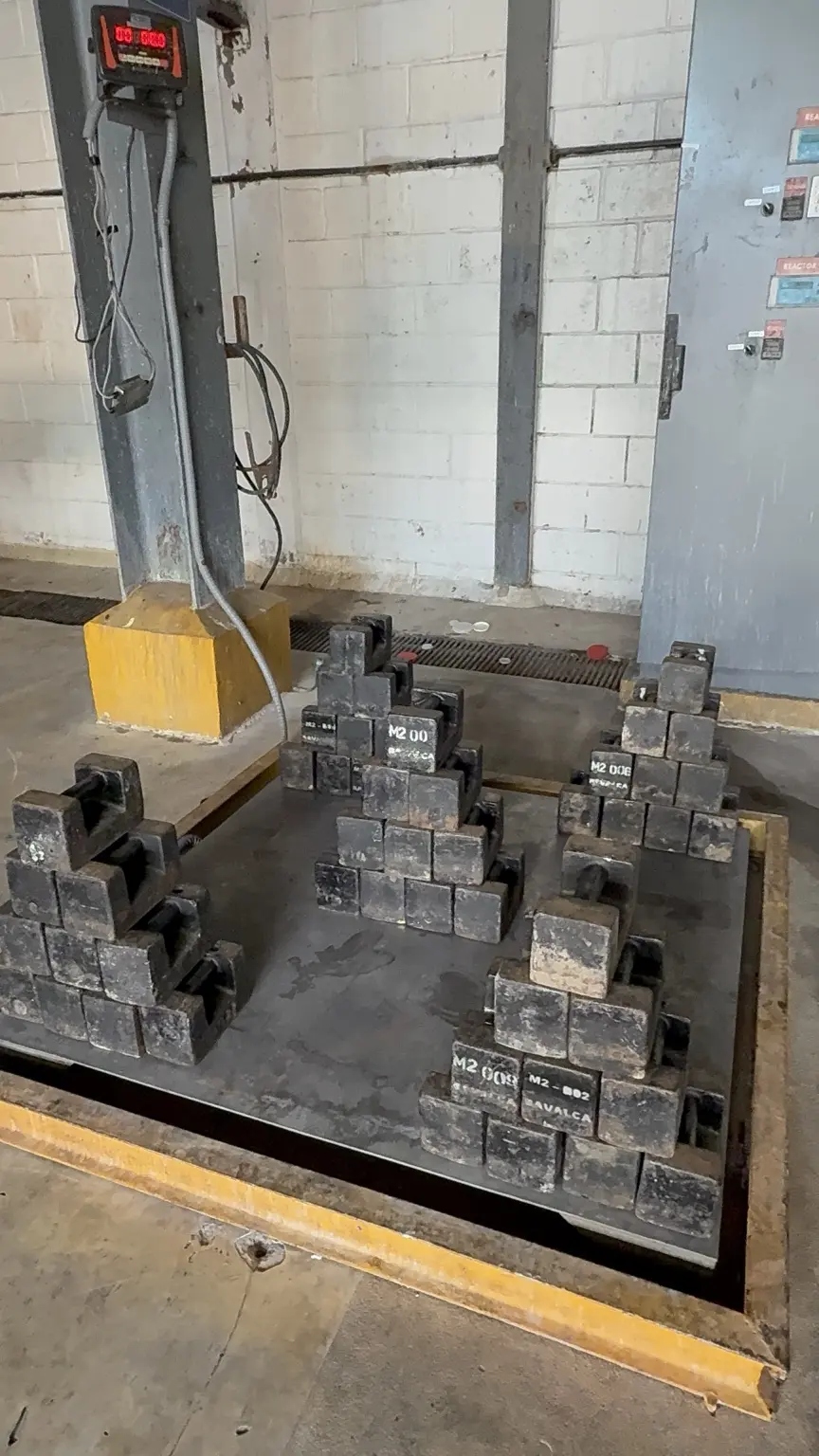 Plataforma industrial de pesaje verificada con masas patrón por Balanzas Valencia